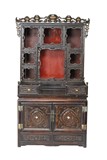 A ROSEWOOD ALTAR CABINET FOR BUDDHA STATUES