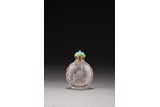 WANG XISAN: INSIDE-PAINTED CRYSTAL 'CAT' SNUFF BOTTLE