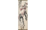 WU CHANGSHUO: COLOR AND INK 'PLUM BLOSSOM' PAINTING