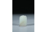 A WHITE JADE 'CHILONG' SEAL