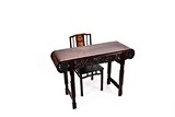 A CHINESE HARDWOOD ALTAR TABLE & SIDE CHAIR 