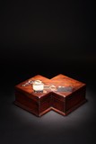 A HUALI CARVED INLAID BOX AND COVER