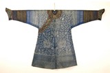A CHINESE BLUE GROUND DRAGON ROBE