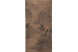 WANG XUEHAO: INK ON SILK LANDSCAPE PAINTING