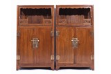 A PAIR OF SMALL HUANGHUALI CABINETS