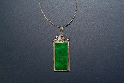 A rectangular Natural  “A“  Jade pendant