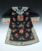 A Chinese decorated black robe