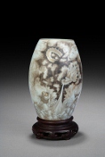 A Chinese olive shaped vase