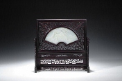 A Chinese carved table screen
