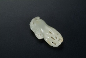 A Chinese carved jade ornament of a Buddha's Hand plant