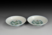 A PAIR OF DOUCAI PLATES