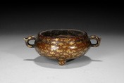 A GOLD SPLASH BRONZE CENSER