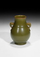A RARE SMALL TEADUST GLAZED VASE, HU