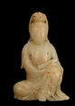 A WELL CARVED SHOUSHAN STONE GUANYIN