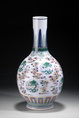 A DRAGON AND CLOUD PATTERN DOUCAI BOTTLE VASE