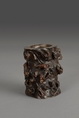 A WELL CARVED ZITAN BRUSH POT