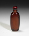 A BROWN COLOR GLASS SNUFF BOTTLE