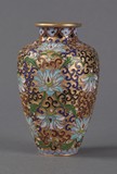 A cloisonne enameled flower vase