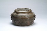 A Chinese bronze carved censer