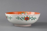 A painted birds and flowers porcelain bowl