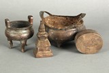 A group of four bronze wares