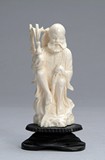 A Chinese carved ivory Bodhidharma figure
