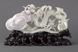 A carved jade dragon figure