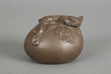 A Zisha carved Chilong paperweight