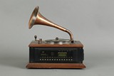 A retro phonograph design CD player