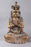 A wood carved Avalokiteshvara