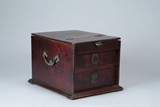 A Chinese hardwood cosmetic box