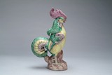 A Chinese porcelain rooster figure