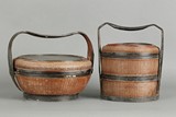 Two Chinese bamboo baskets