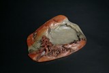 A CLEVERLY CARVED SHOUSHAN SOAPSTONE BRUSH WASHER