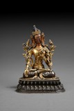 A GILT BRONZE FIGURE OF TARA