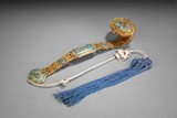 A CLOISONNE ENAMEL AND GILD RUYI SCEPTER