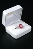 18K WHITE AND ROSE GOLD PINK TOURMALINE RING