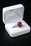 14K WHITE GOLD PINK TOURMALINE LADIES RING