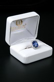 18K WHITE GOLD CEYLON SAPPHIRE LADIES RING