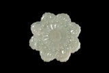 A WHITE JADE FLORIFORM PLAQUE  