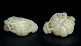 TWO CHINESE CARVED JADE 