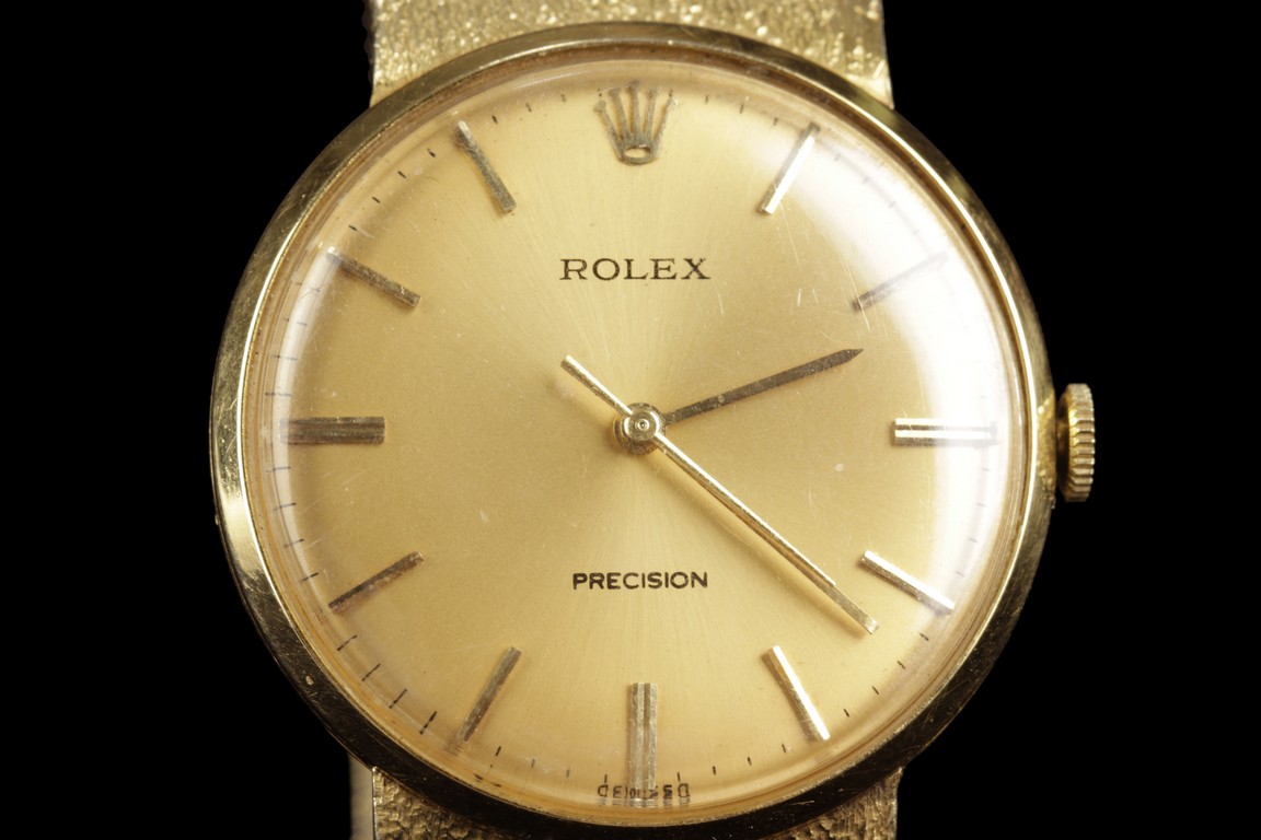 rolex precision 18k gold