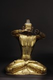 A LARGE GILT BRONZE SHAKYAMUNI BUDDHA STATUE