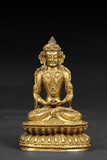 A GILT BRONZE BODHISATTVA