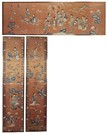 A GROUP OF THREE LARGE SU SILK EMBROIDERY PANELS