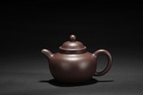 SHAO DAHENG: A PURPLE CLAY 'DUO ZHU' TEAPOT