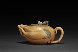 A YELLOW CLAY 'BUDDHA'S HAND' TEAPOT