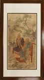 WENSHAN QUELAN: A FRAMED PAINTING ON PAPER PAINTING #MONKS#