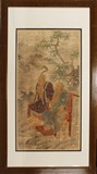 WENSHAN QUELAN: A FRAMED PAINTING ON PAPER PAINTING #MONKS#