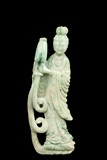 A JADEITE CARVING OF GUANYIN